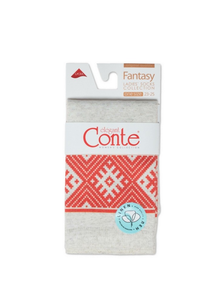 CONTE FANTASY Носки с принтом из смесовой пряжи с хлопком и льном 274 Conte elegant