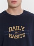Футболка мужская синяя  с надписью "Daily habits" 111931 Mark Formelle