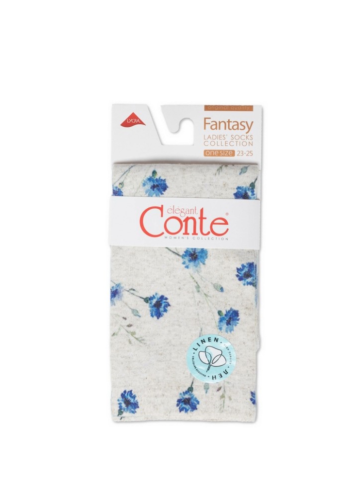 CONTE FANTASY Носки с принтом из смесовой пряжи с хлопком и льном 275 Conte elegant