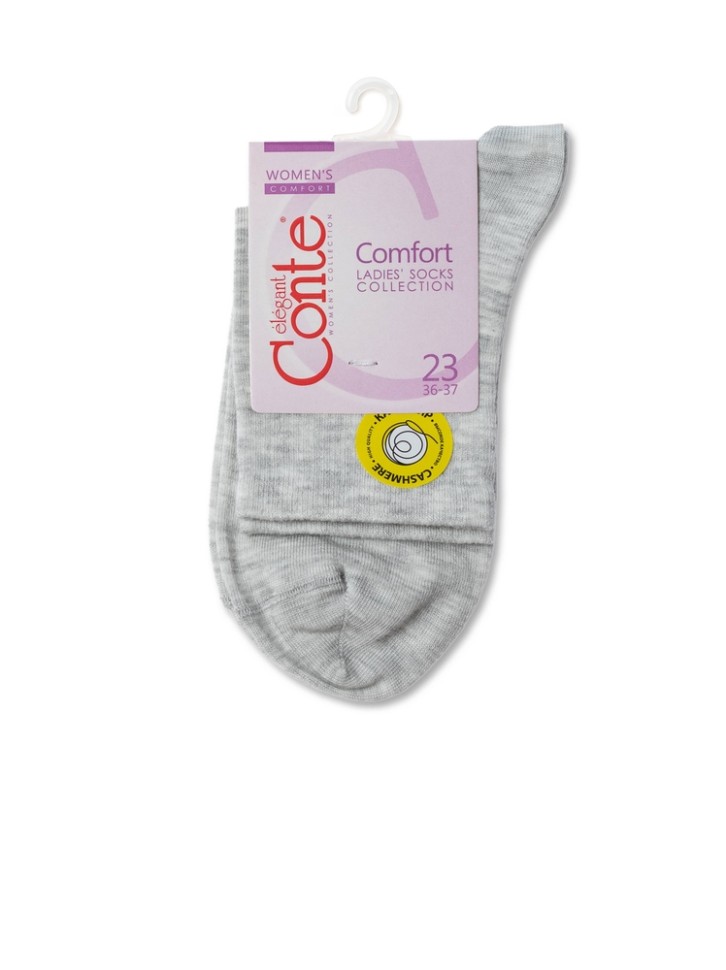 CONTE COMFORT Однотонные носки из пряжи с вискозой и кашемиром 000 Conte elegant