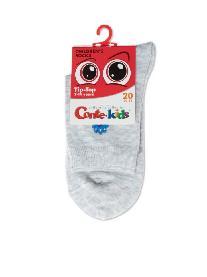 Conte-kids TIP-TOP Однотонные хлопковые носки с вышивкой 515 CONTE-KIDS
