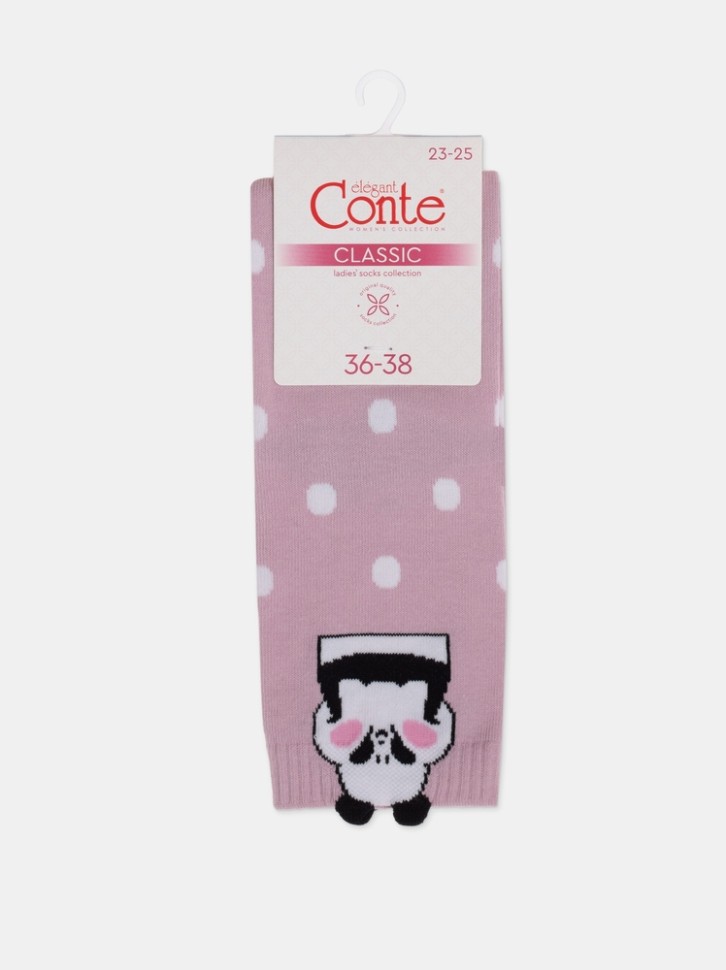 Носки женские CONTE Хлопковые носки CLASSIC с пикотом «Panda» 365