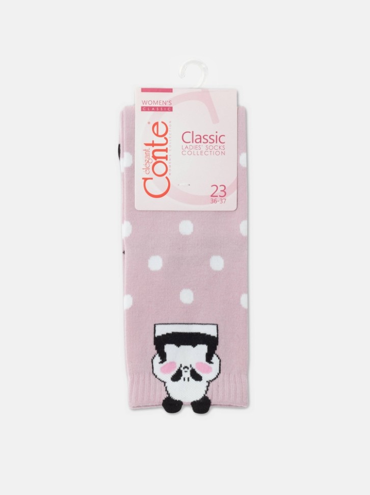 Носки женские CONTE Хлопковые носки CLASSIC с пикотом «Panda» 365