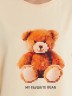 Туника женская домашняя бежевая с принтом и надписью "My favorite bear" 512079 Mark Formelle