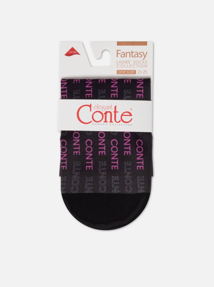 CONTE FANTASY Плотные носки с черным мыском и рисунком «CONTE FANTASY» 914 Conte elegant