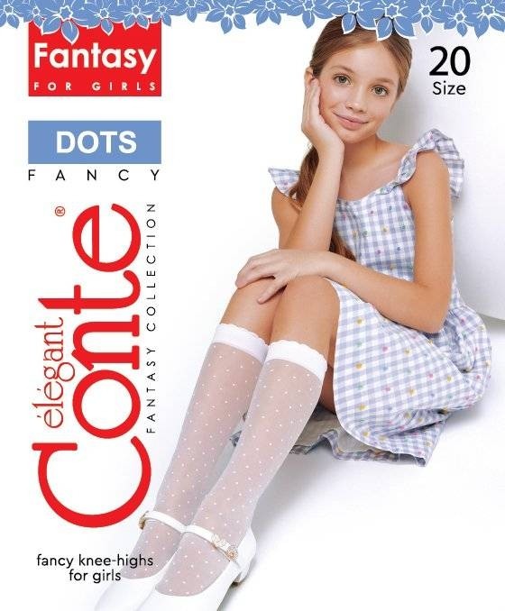 CONTE DOTS Нарядные гольфы с рисунком "точки" DOTS Conte elegant