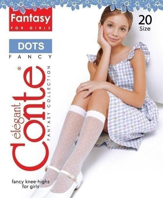 CONTE DOTS Нарядные гольфы с рисунком "точки" DOTS Conte elegant