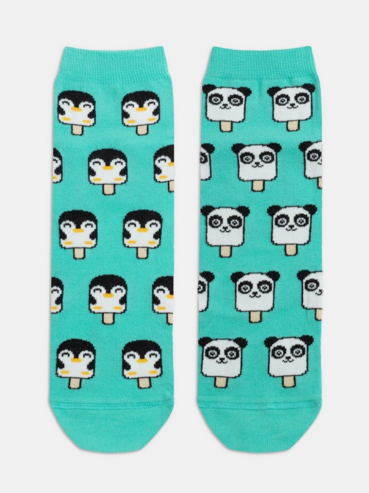 CONTE Хлопковые носки HAPPY c рисунками "panda & penguin" 372 Conte elegant