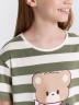 Комплект домашний для девочек в полоску с принтом "cute bear" 567727