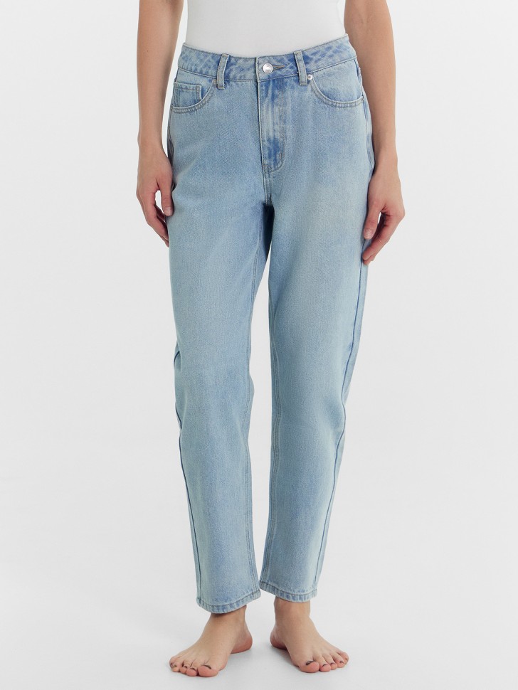 Брюки женские джинсовые mom fit голубые 2024-DTW404-3 Mark Formelle
