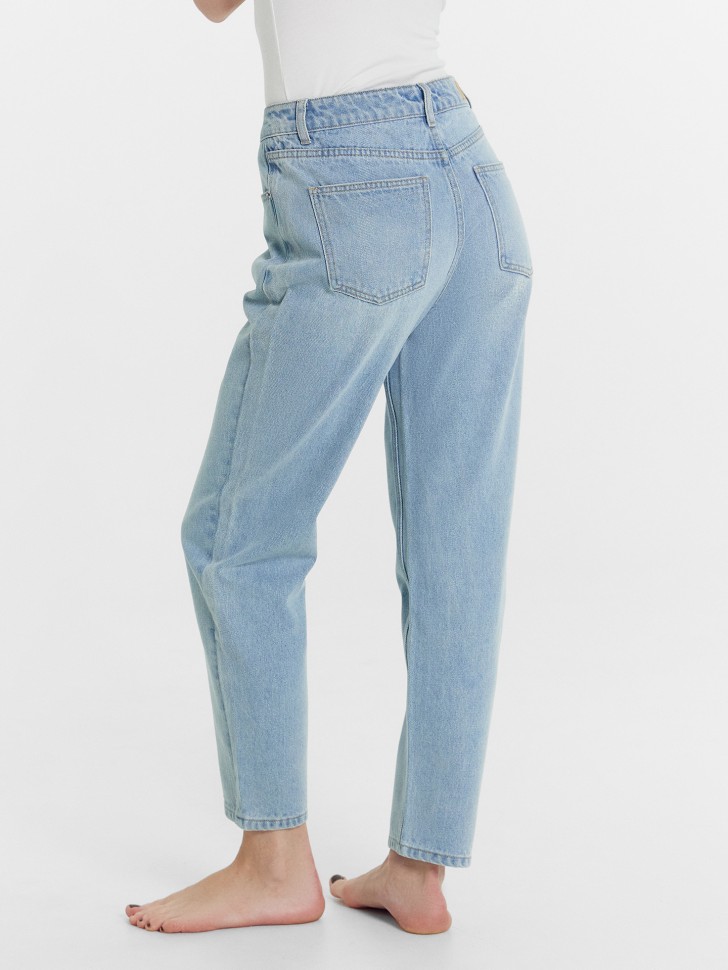 Брюки женские джинсовые mom fit голубые 2024-DTW404-3 Mark Formelle