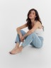 Брюки женские джинсовые mom fit голубые 2024-DTW404-3 Mark Formelle