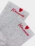 Носки женские белые с сердечком и надписью "Каханне" 279K-3140 Mark Formelle