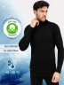 Черный лонгслив с воротником-стойкой из египетского хлопка 721465 Mark Formelle