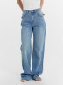 Брюки женские джинсовые wide leg fit голубые 2024-DTW1301-1 Mark Formelle