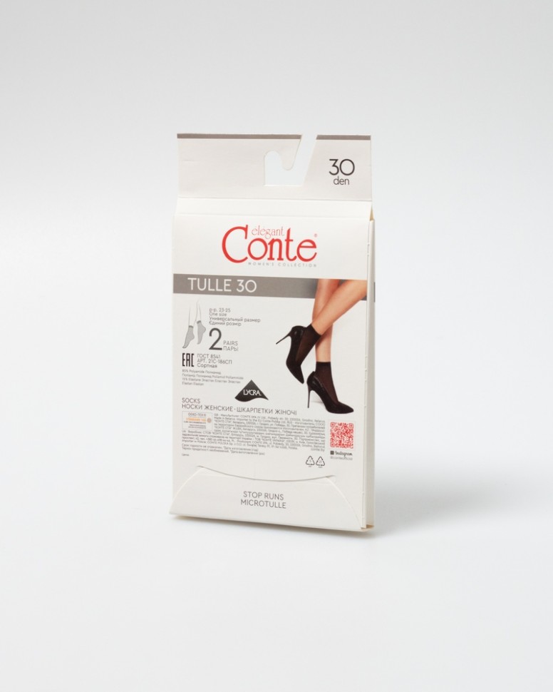 CONTE TULLE (2 пары) Носки женские TULLE Conte elegant