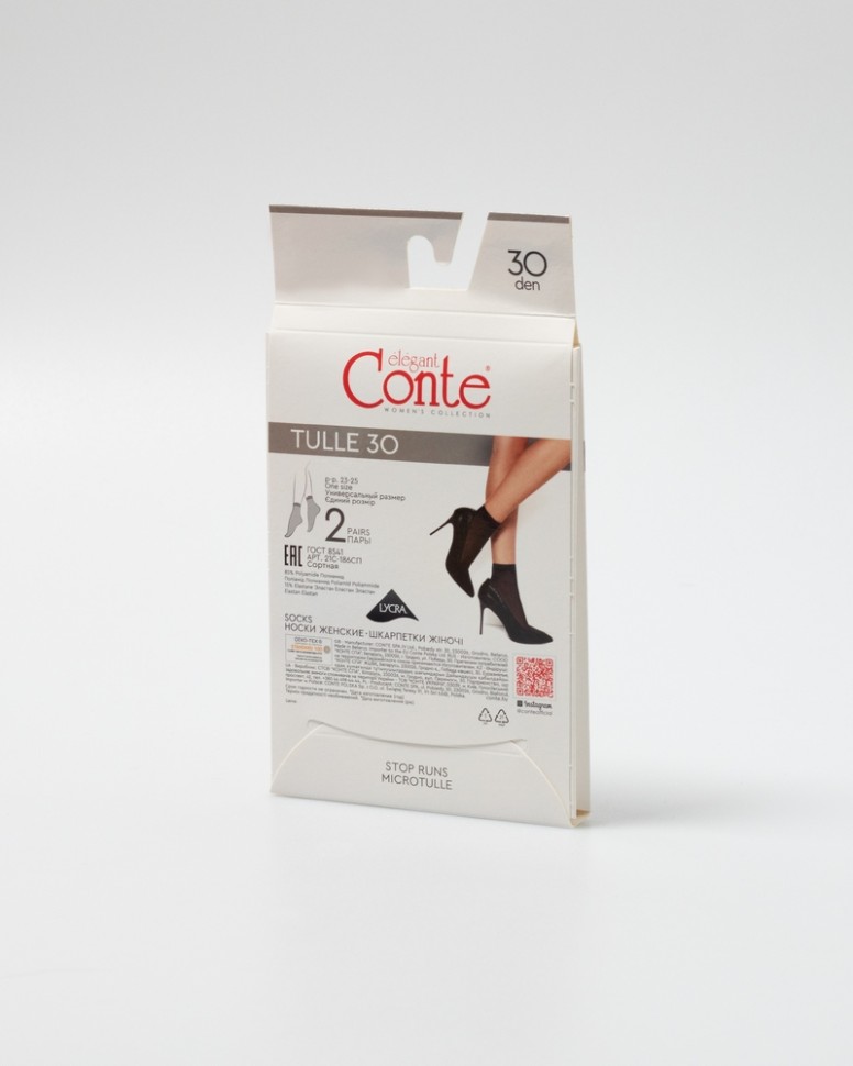 CONTE TULLE (2 пары) Носки женские TULLE Conte elegant
