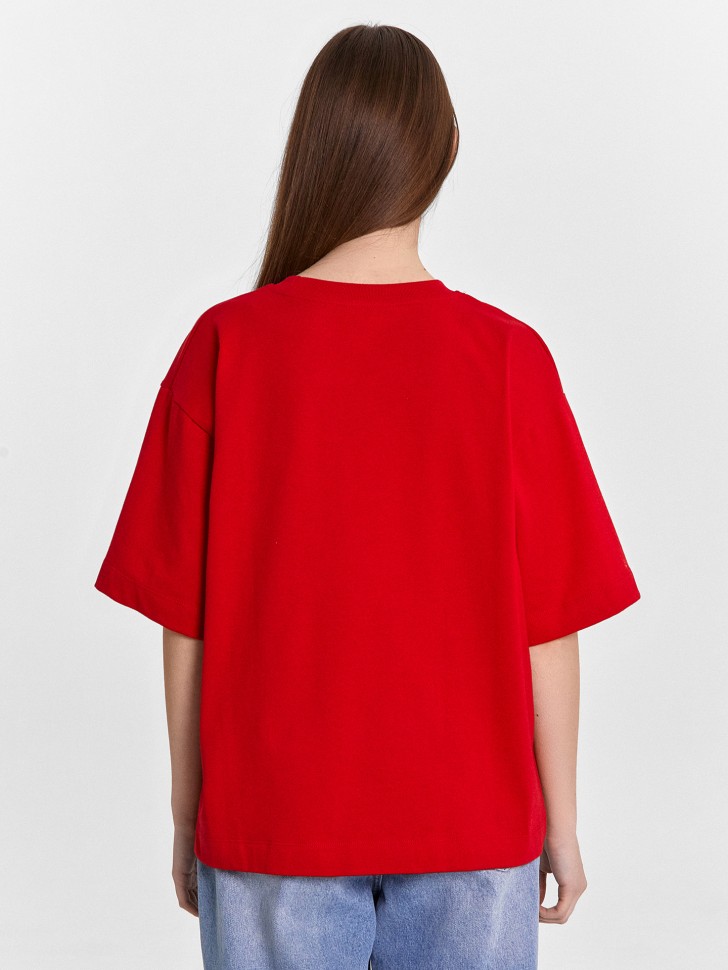 Футболка женская красная с принтом из коллекции art u wear (mark formelle & national art museum) 112961 Mark Formelle