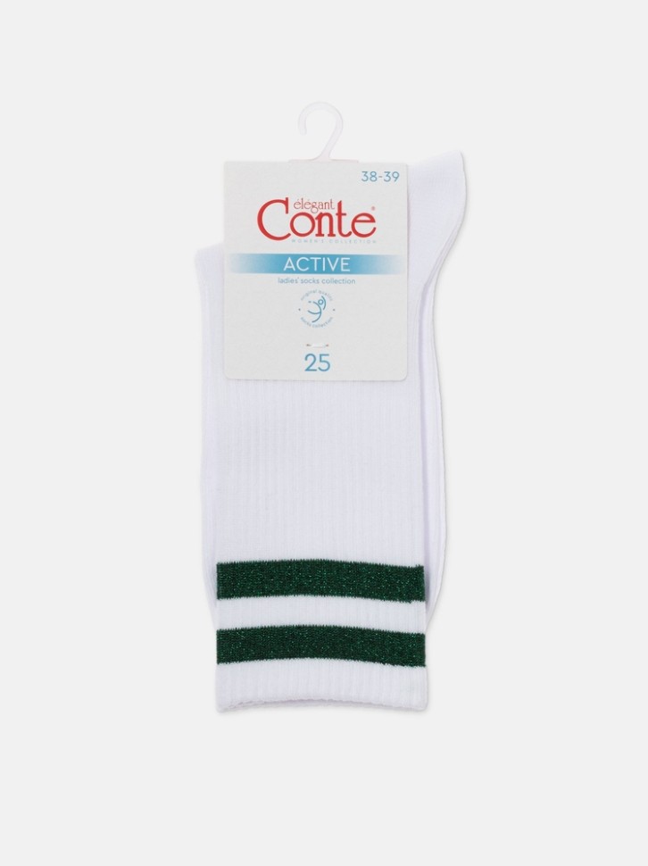 CONTE ACTIVE Хлопковые носки с яркими полосками из люрекса 157 Conte elegant