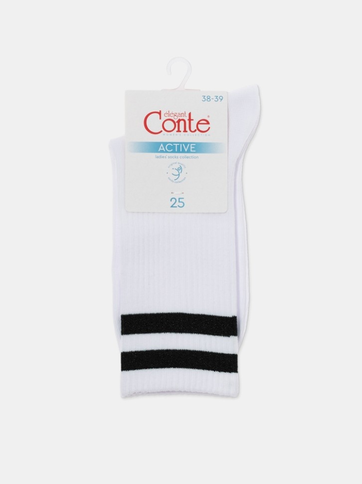 CONTE ACTIVE Хлопковые носки с яркими полосками из люрекса 157 Conte elegant