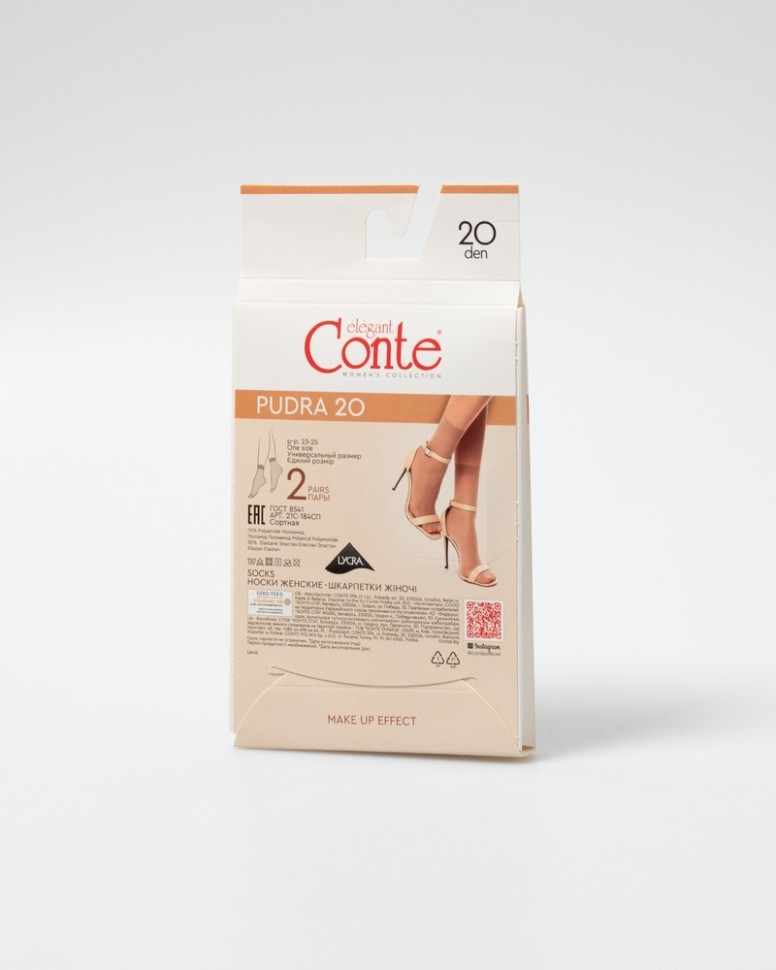 CONTE PUDRA (2 пары) Носки женские PUDRA Conte elegant