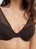 Бюстгальтер push-up с деталями из сетки в шоколадно-коричневом цвете 512424 Mark Formelle