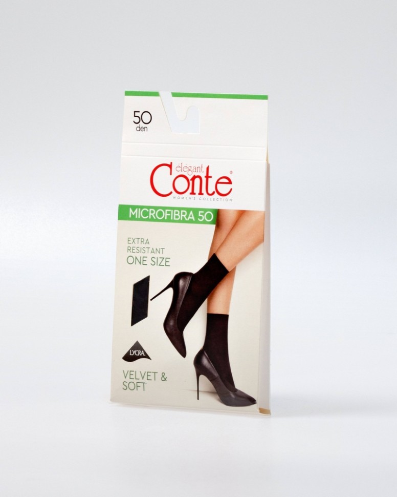 CONTE MICROFIBRA 50 NEW Носки женские (конверт) Conte elegant