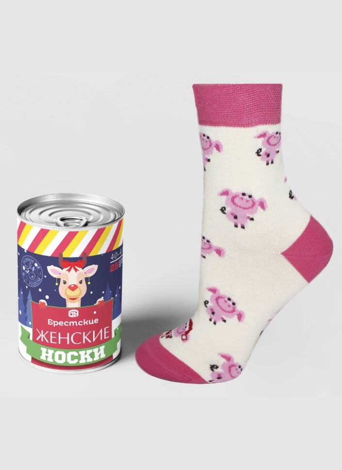 Брестские Носки женские 1102В (в банке) 119