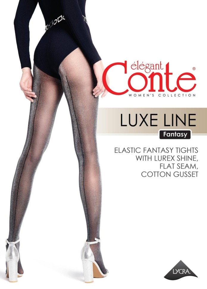 CONTE LUXE LINE Колготки с люрексом и имитацией шва LUXE LINE