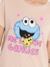 Пижама женская бежевая с принтом "monsters cookies" 592511 Mark Formelle