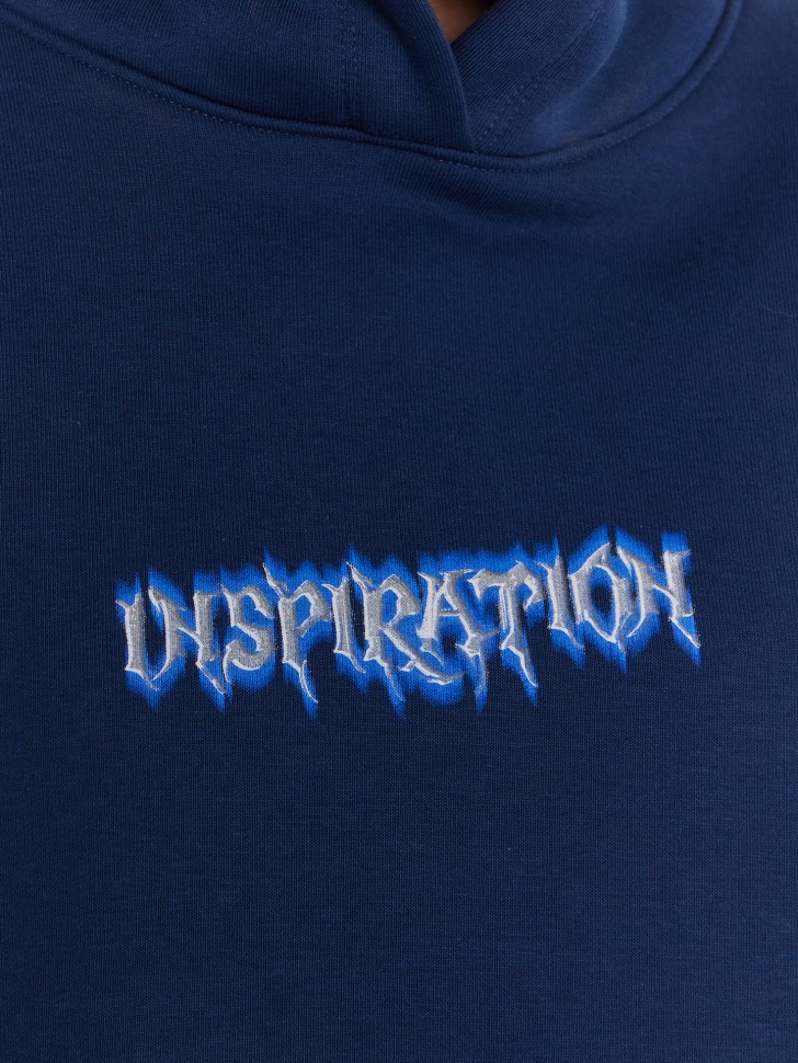 Худи женское синее с принтом "Inspiration" 122775 Mark Formelle