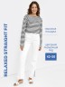 Белые джинсы Straight fit с разрезами 2022-DTW1401 Mark Formelle