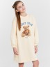 Платье для девочек бежевое с принтом "Teddy bear" 157826 Mark Formelle