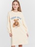 Платье для девочек бежевое с принтом "Teddy bear" 157826 Mark Formelle