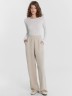 Брюки женские бежевые из коллекции "Premium Linen" 182507 Mark Formelle