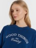 Свитшот женский синий с вышивкой "Good things are coming " 122813/1 Mark Formelle