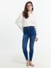 Брюки женские джинсовые skinny темно-синие 2024-DTW2102-1 Mark Formelle
