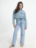 Брюки женские джинсовые wide leg голубые 2024-DTW702-1 Mark Formelle