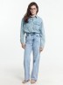Брюки женские джинсовые wide leg голубые 2024-DTW702-1 Mark Formelle