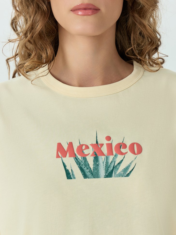 Футболка женская желтая "Mexico" 112934 Mark Formelle