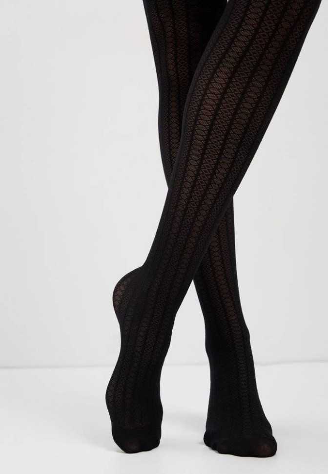 CONTE LACY LINE Колготки женские с ажурным рисунком и полосами LACY LINE Conte elegant