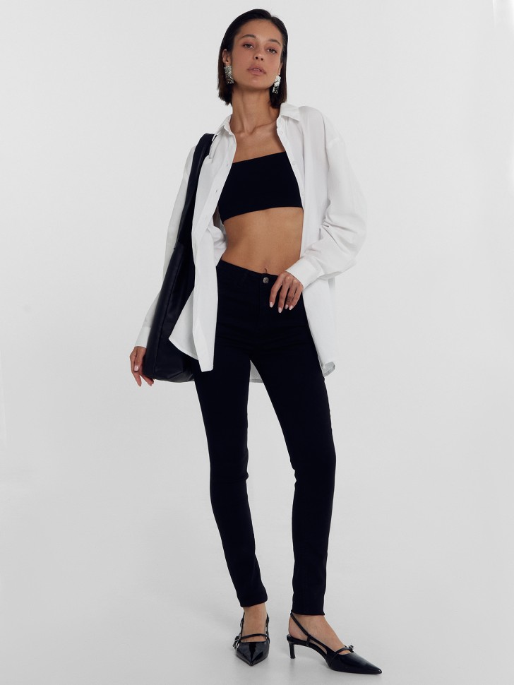 Брюки женские джинсовые jeggins в сером оттенке 2023-DTW801-1 Mark Formelle