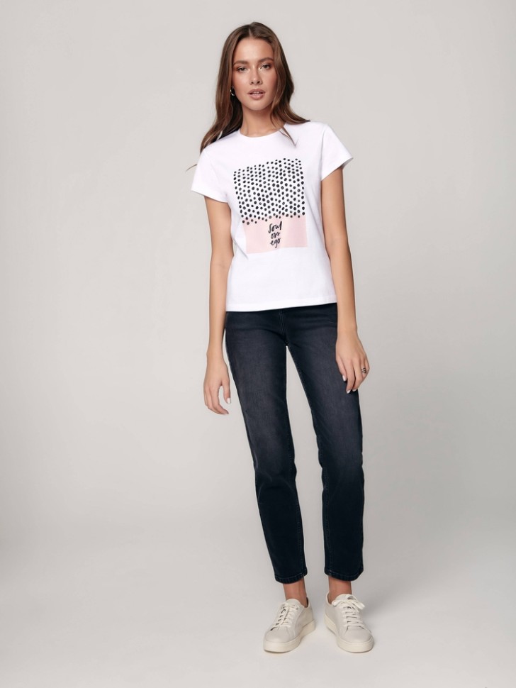 CONTE CON-314 Eco-friendly джинсы Mom Fit с высокой посадкой и кокеткой