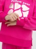 Худи для девочек в розовом цвете с печатью 127882