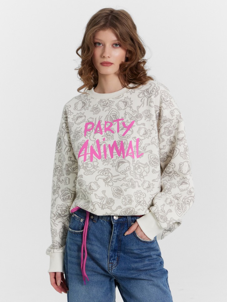 Свитшот женский с принтом "Party animal" 122887/1 Mark Formelle