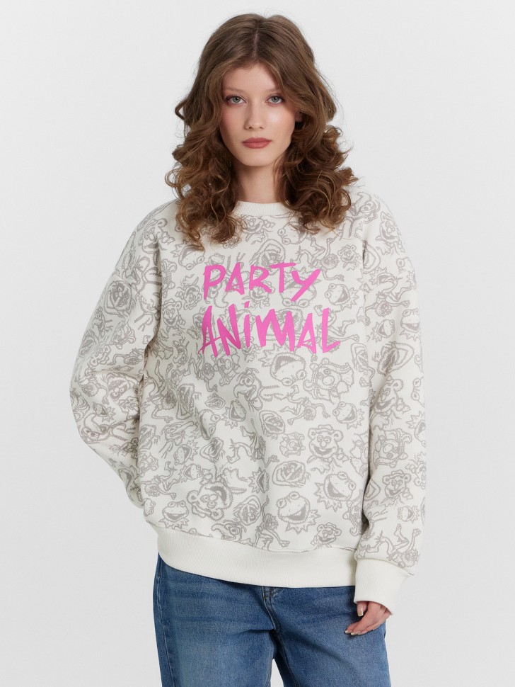 Свитшот женский с принтом "Party animal" 122887/1 Mark Formelle