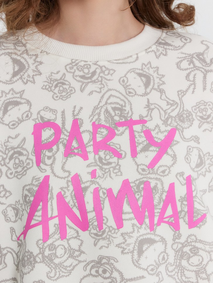 Свитшот женский с принтом "Party animal" 122887/1 Mark Formelle