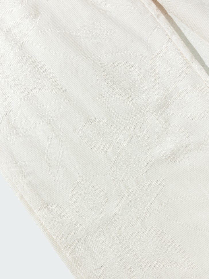 Рубашка женская молочно-бежевая с жаккардовыми цветами 122955-1/1 Mark Formelle