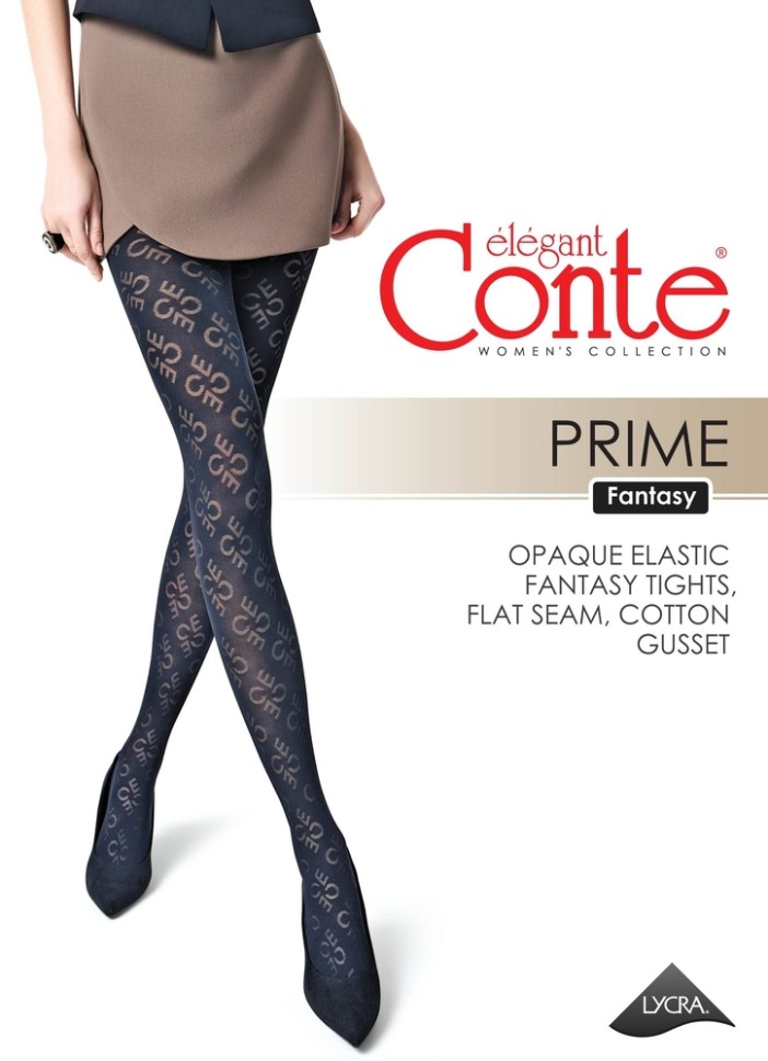 CONTE PRIME Колготки женские с отсылкой к логотипу бренда PRIME