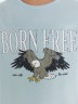 Футболка для мальчиков голубая с принтом и надписью "Born free" 113453 Mark Formelle
